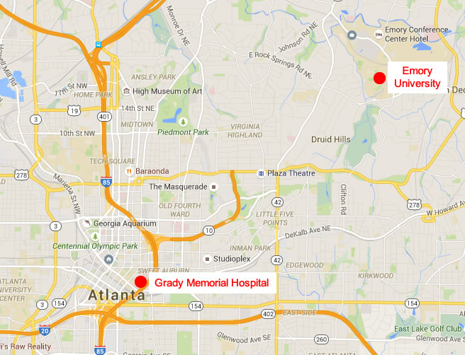 Emory Midtown Hospital Map