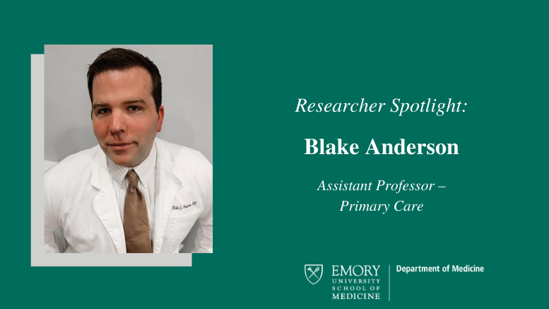 Researcher Spotlight: Blake Anderson - Emory Daily Pulse