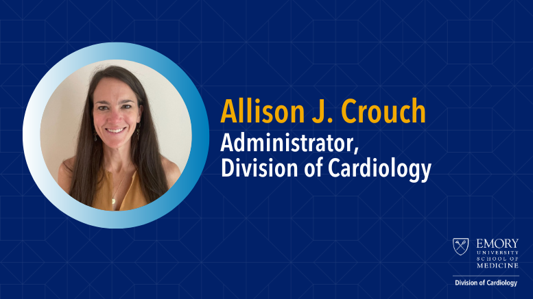 Photo of Allison J. Crouch, Administrator in the Division of Cardiology