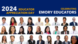 photo collage of 27 Department of Medicine faculty members honored during Emory's 2024 Educator Appreciation Day