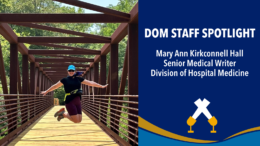 Photo of Mary Ann Kirkconnell Hall, senior medical writer, DOM staff spotlight frame